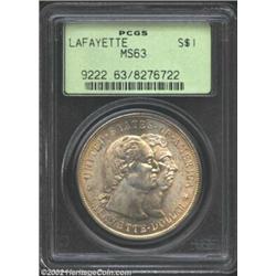 1900 S$1 Lafayette Dollar MS63 PCGS. The reverse field has a couple of unimportant luster grazes, bu