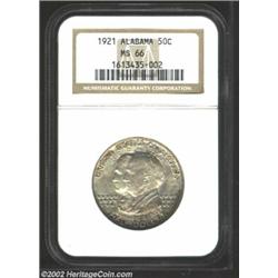 1921 50C Alabama MS66 NGC. A simply gorgeous Alabama Half, and one of the finest examples of the typ