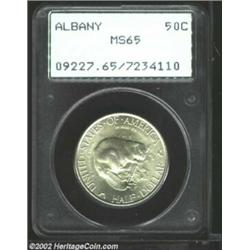 1936 50C Albany MS65 PCGS. Light yellow-green patina. Needle sharp and exquisitely preserved with im