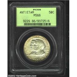 1937 50C Antietam MS66 PCGS. Soft gray patina is bordered with hints of russet. An original, nearly.