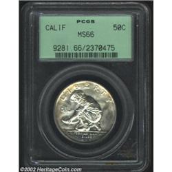 1925-S 50C California MS66 PCGS. A hint of natural patina is seen in selected border areas. A very s