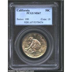 1925-S 50C California MS67 PCGS. This coin was previously offered as lot 8684 in our January 2002 sa