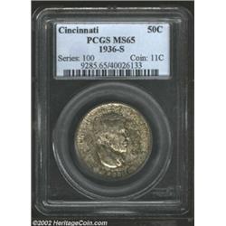 1936-S 50C Cincinnati MS65 PCGS. A perfect match to a previously offered 1936-D specimen. The obvers