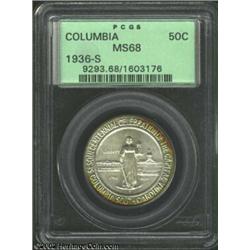 1936-S 50C Columbia MS68 PCGS. This is a simply beautiful coin, and it is superior to virtually all.