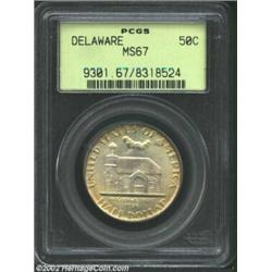 1936 50C Delaware MS67 PCGS. It is relatively easy to locate this mid 1930s issue in Gem condition,.