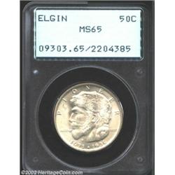 1936 50C Elgin MS65 PCGS. Expectantly frosty for the type as well as the grade, both sides are smoot