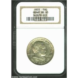 1922 50C Grant MS65 NGC. With lightly subdued brilliance and attractive surfaces, this Commemorative