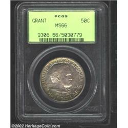 1922 50C Grant MS66 PCGS. Exceptionally sharp for the issue with a high wire edge. The lustrous, vir