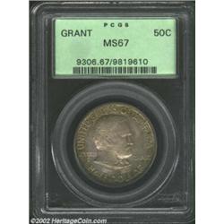 1922 50C Grant MS67 PCGS. Like so many of the earlier (pre 1925) commemorative issues, the Grant Hal