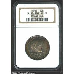 1922 50C Grant with Star MS67 NGC. This coin was previously offered as lot 6263 in our February 2002