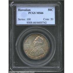 1928 50C Hawaiian MS66 PCGS. The smooth, boldly detailed features are silent on the subject of distr