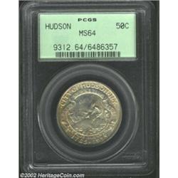 1935 50C Hudson MS64 PCGS. Moderately toned in hazy salmon tones, with lots of luster and relatively