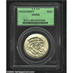 1924 50C Huguenot MS66 PCGS. Faint toning shows over satiny, textured fields. Important notice: We e