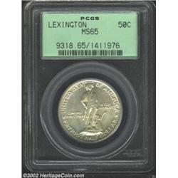 1925 50C Lexington MS65 PCGS. Essentially untoned with a good strike. A couple of grade-limiting abr