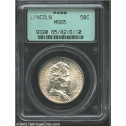 1918 50C Lincoln MS65 PCGS. A faint champagne patina covers the surfaces of this Gem except in the a