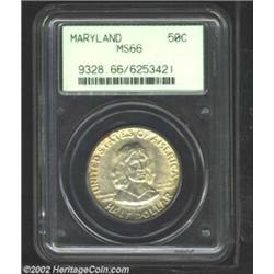 1934 50C Maryland MS66 PCGS. The clean surfaces are very lightly patinated. Important notice: We exp