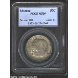 1923-S 50C Monroe MS66 PCGS. As a general rule, the earlier silver commemorative issues are among th