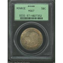 1923-S 50C Monroe MS67 PCGS. This coin was previously offered as lot 6281 in our January 1996 FUN Si