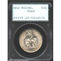 1938 50C New Rochelle MS65 PCGS. Essentially untoned with a bright silver-gray appearance. Important