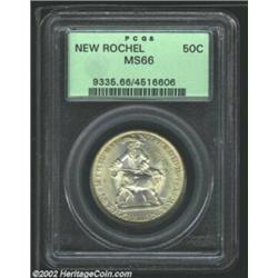 1938 50C New Rochelle MS66 PCGS. Attractive russet and yellow-green patina. The centers have a very.