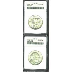 1926 50C Oregon MS65 ANACS, a well struck, lightly toned example, which displays one of the most int