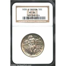 1939-S 50C Oregon MS66 NGC. Fully struck with light toning and full luster. The scarcest date of the