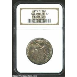 1915-S 50C Panama-Pacific MS67 NGC. Previously offered as lot 8851 in our January 2002 FUN Signature