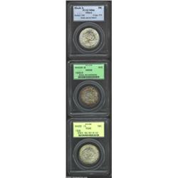 1936 SET Rhode Island PDS Set MS66 PCGS. Partially ringed in russet rim accents, the P-mint coin dis