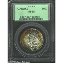 1937 50C Roanoke MS68 PCGS. While PCGS reports 10 Roanoke Halves at this stellar level of preservati