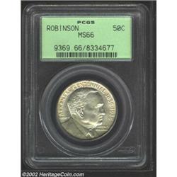 1936 50C Robinson MS66 PCGS. This sharply brought up representative is awash in rich frosty luster..