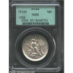 1938 50C Texas MS65 PCGS. With a mintage of 3,780 pieces, this date is one of the relatively scarcer