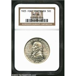 1925 50C Vancouver MS66 NGC. A brilliant Gem that has dazzling luster and virtually pristine surface