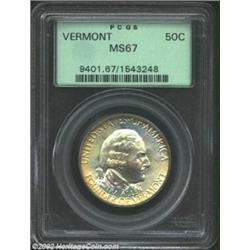 1927 50C Vermont MS67 PCGS. This coin was previously offered as lot 6363 in our January 1996 FUN Sig