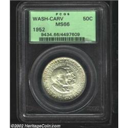 1952 50C Washington-Carver MS66 PCGS. Lightly toned with a near mark-free appearance. Important noti