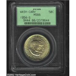 1954-S 50C Washington-Carver MS66 PCGS. We can find no singularly distracting abrasions on either si