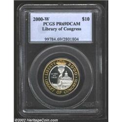 2000-W $10 Library of Congress PR69 Deep Cameo PCGS. A flashier specimen of this limited production.