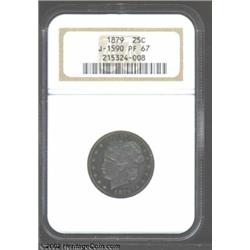 1879 25C Washlady Quarter Dollar, Judd-1590, Pollock-1783, R.6, PR67 NGC. Barber's "Washlady" design