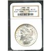 1888 S$1 Silver Dollar--Struck Through Reverse--MS61 NGC. A sizeable foreign object intervened betwe