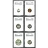 A 1942 Proof Set that includes: 1942 1C Cent PR63 Red and Brown ANACS, orange-gold hues with hints o