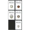A 1950 proof set that includes: 1950 Cent--Cleaned--ANACS, Proof, Net PR60, alloy spots on both surf