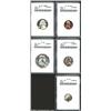 A 1951 proof set that includes: 1951 Cent PR64 Red ANACS, brick-red with hints of magenta at the per