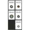 A 1952 proof set that includes: 1952 Cent PR65 Red ANACS, brick-red; 1952 Nickel PR67 6 Steps ANACS,