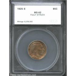 1925-S 5C Nickel MS62 Fully Struck SEGS (MS60 Cleaned). The strike is not full, but it does appear t