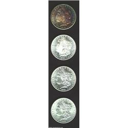 An Uncertified lot of Morgan Dollars that includes: 1878-CC MS64 Questionable Toning, 1878-CC MS66,.