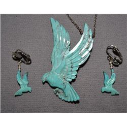 NAVAJO NECKLACE AND EARRINGS