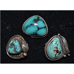 THREE NAVAJO SILVER RINGS