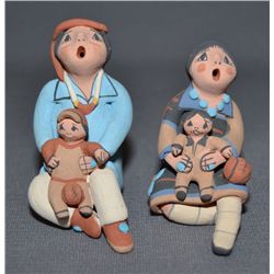 TWO JEMEZ POTTERY STORYTELLERS