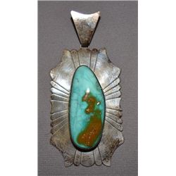 LARGE NAVAJO SILVER PENDANT