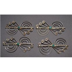 FOUR NAVAJO SILVER PINS