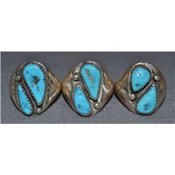 THREE NAVAJO SILVER RINGS